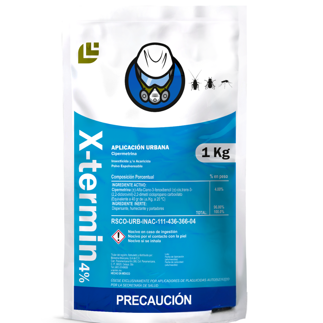 X-Termín 4% - Insecticida en Polvo - 1 kg