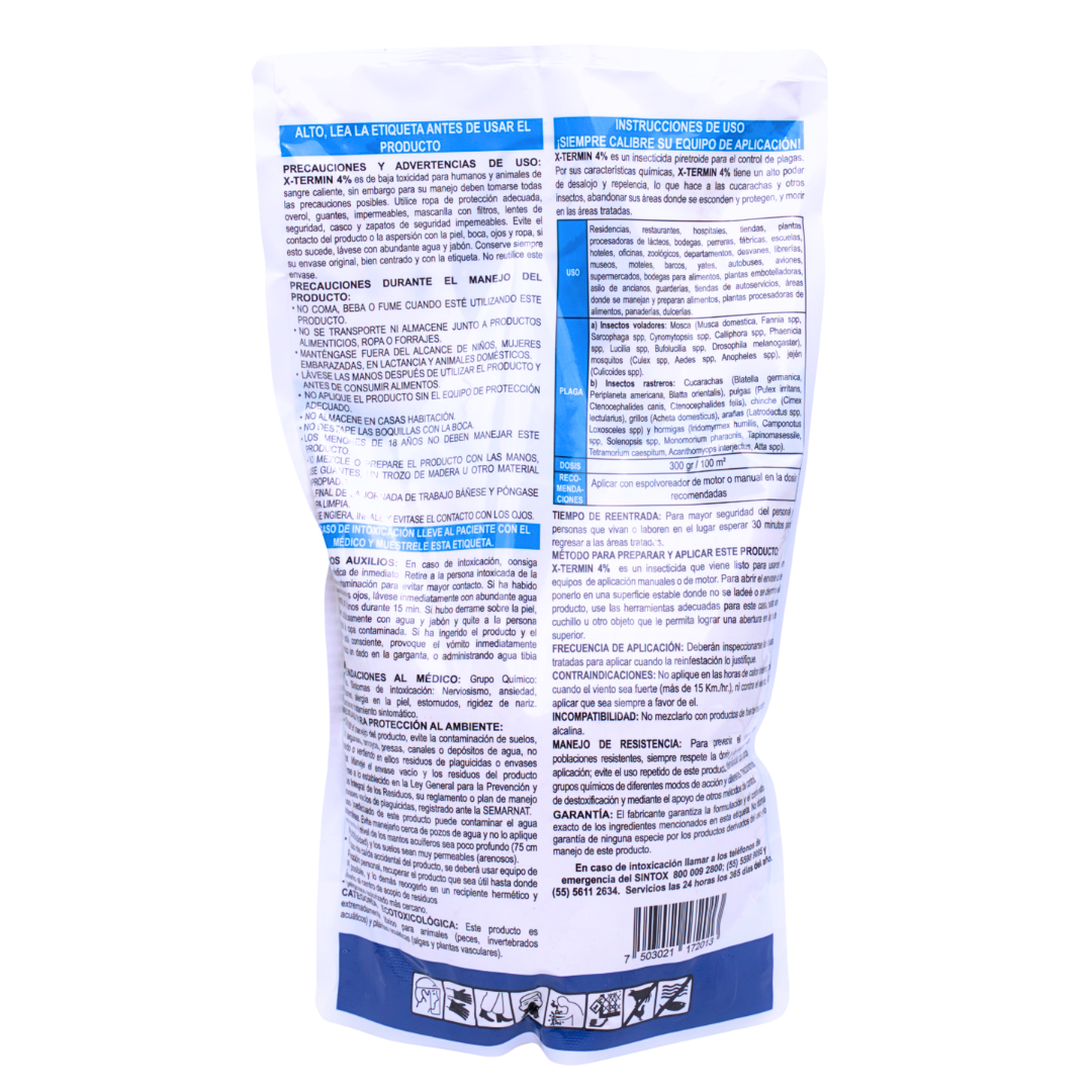 X-Termín 4% - Insecticida en Polvo - 1 kg
