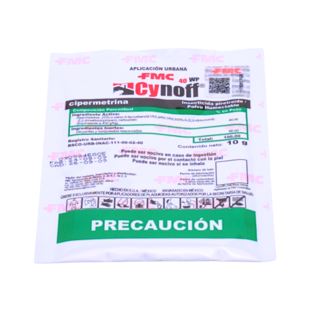 Cynoff 40 WP - Insecticida en Polvo - 2 Sobres x 10g