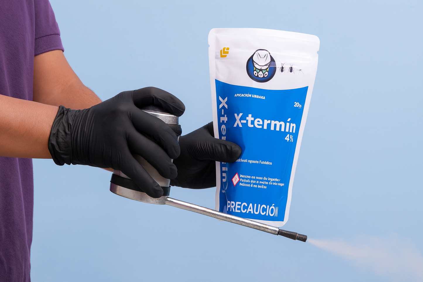 Kit Insecticida X-Termin Cipermetrina 250 g (2 Bolsas) + Espolvoreador
