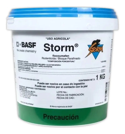 Storm BASF Cebo Rodenticida 1 kg – Anticoagulante para control de ratas y ratones