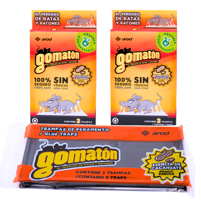 Kit Gomaton para Control de Roedores – Trampas Adhesivas (6 pzs)