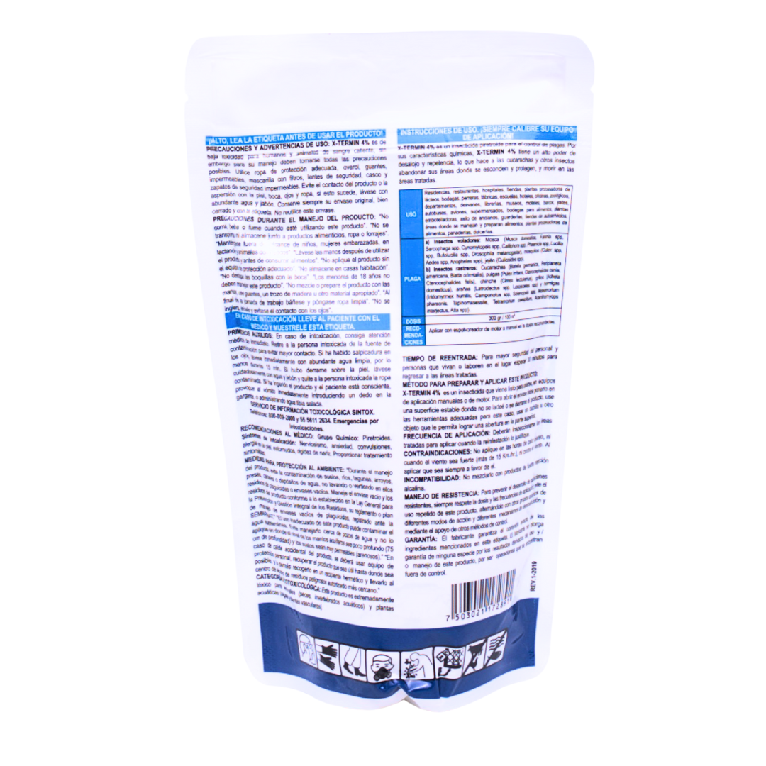 X-Termín 4% - Insecticida en Polvo - 250g